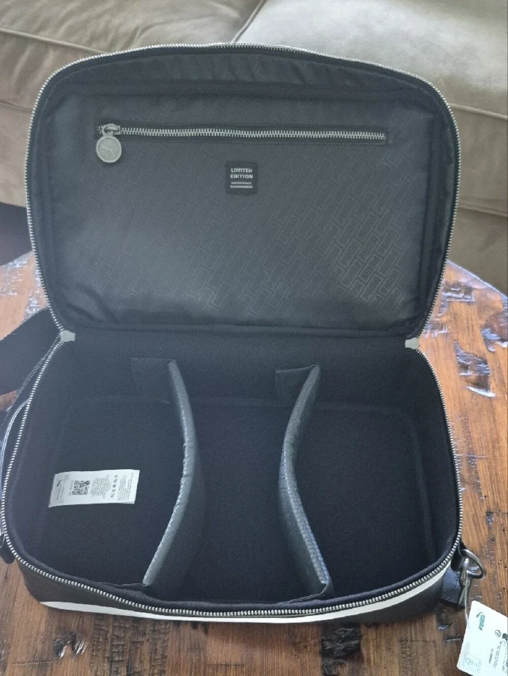 Puma Black and White Classic Cap Carrier Bag